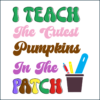 Teacher Coaster - I Teach The Cutest Pumpkins