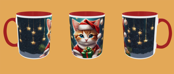 Christmas - Cat with bauble background - Image 3