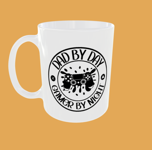 Fathers Day - Stylish Father's Day Ceramic Mug - Dad By Day