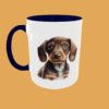Dogs - Dachshund Puppy Ceramic Mug - 11oz High-Gloss Finish with Colour Handle Options - Image 2