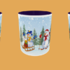 Christmas - snowman ski and sled